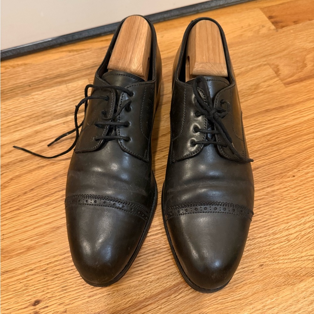 Carmina Derby shoes Black Shell Cordovan
